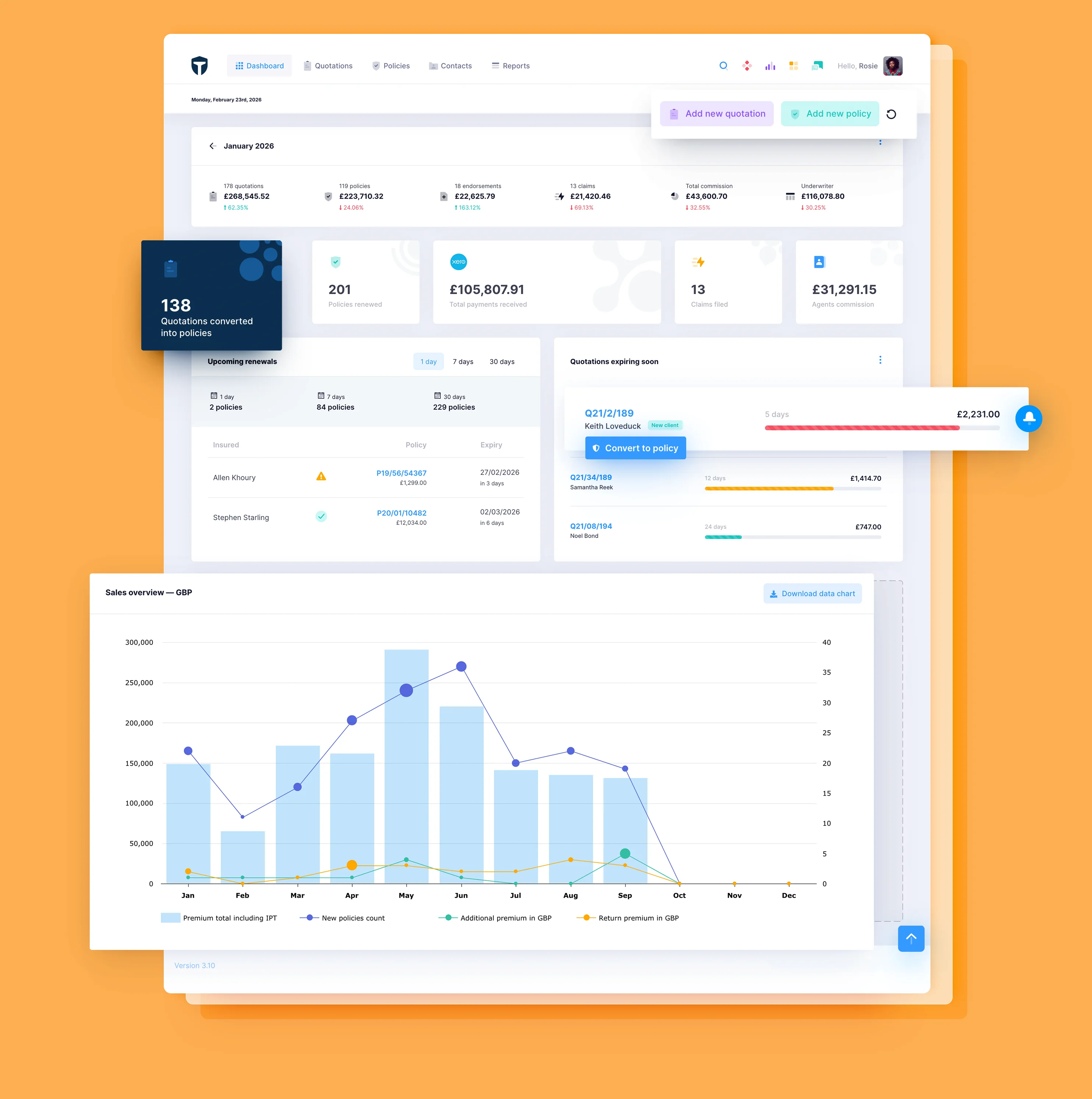 Bloodstock insurance management software